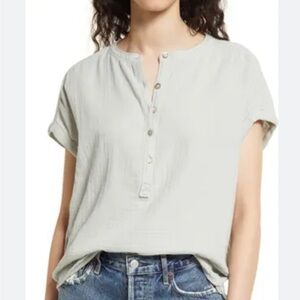 Faherty dolman top gauze light green small